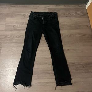 MOTHER Insider Fray Crop Jeans